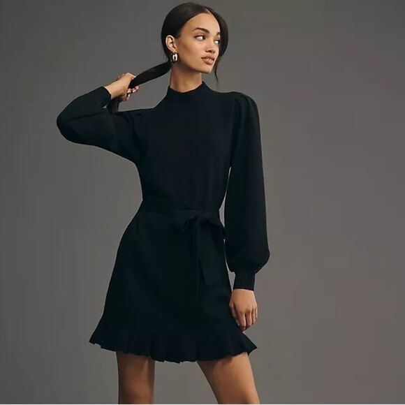 PAIGE NWT Anthropologie Julita Long-Sleeve Sweater Mini Dress XXS - Picture 1 of 13